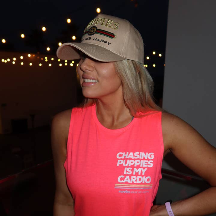 Inseguire i cuccioli è il mio cardio | Canotta senza maniche da donna per la vendita all'ingrosso da parte di Puppies Make Me Happy