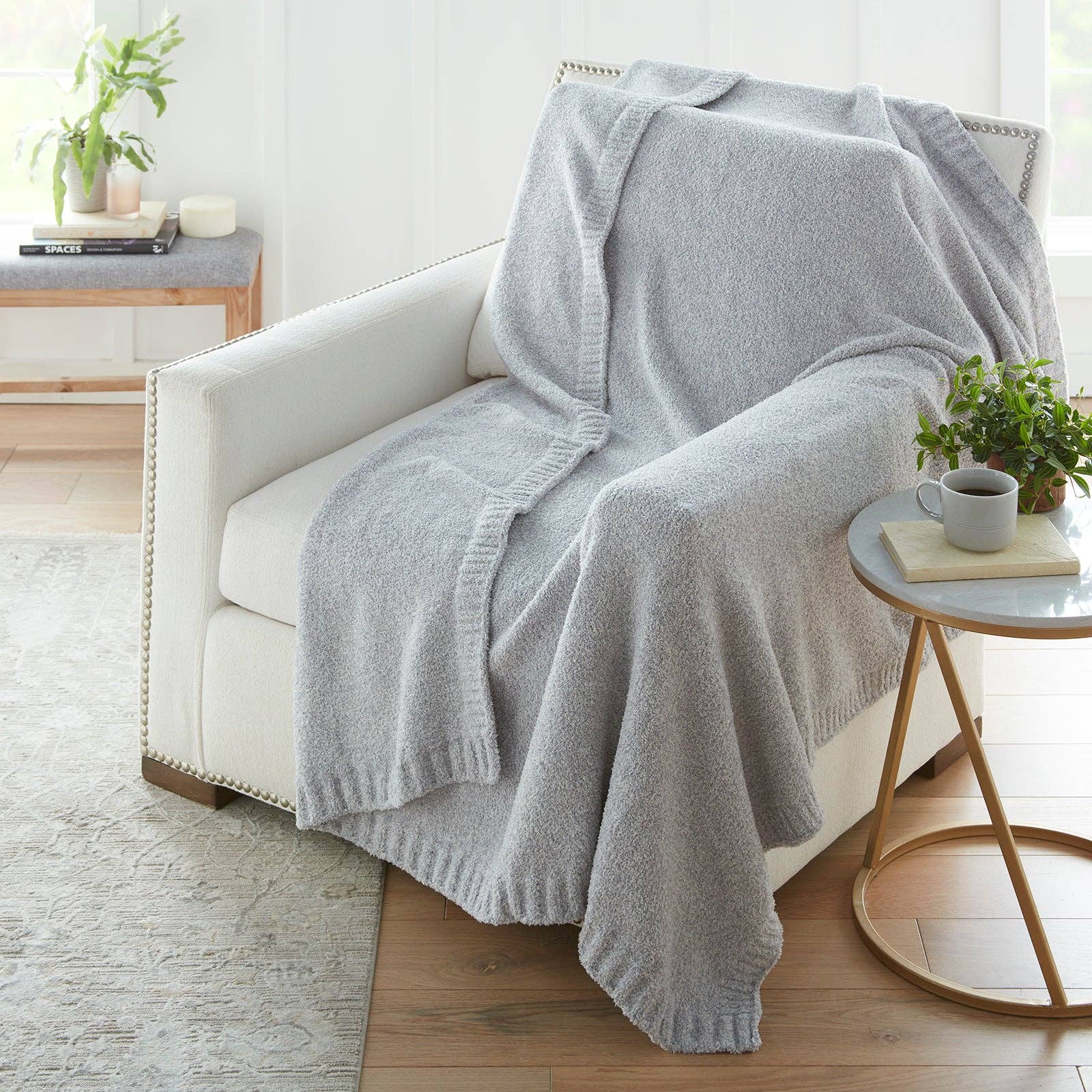 Crafted by Catherine - Wholesale Throw Blanket - Heathered Cozy Knit Throw 60" x 70"4