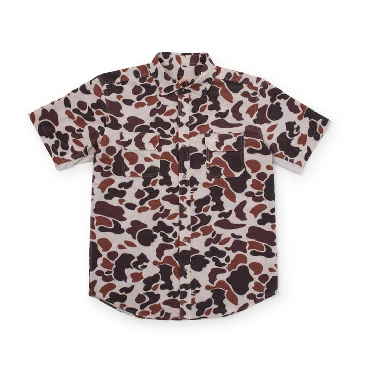 Rio Ultimate Outdoor Blend Short Sleeve - Boone Vintage Camo for wholesale by Two Dove Outdoors