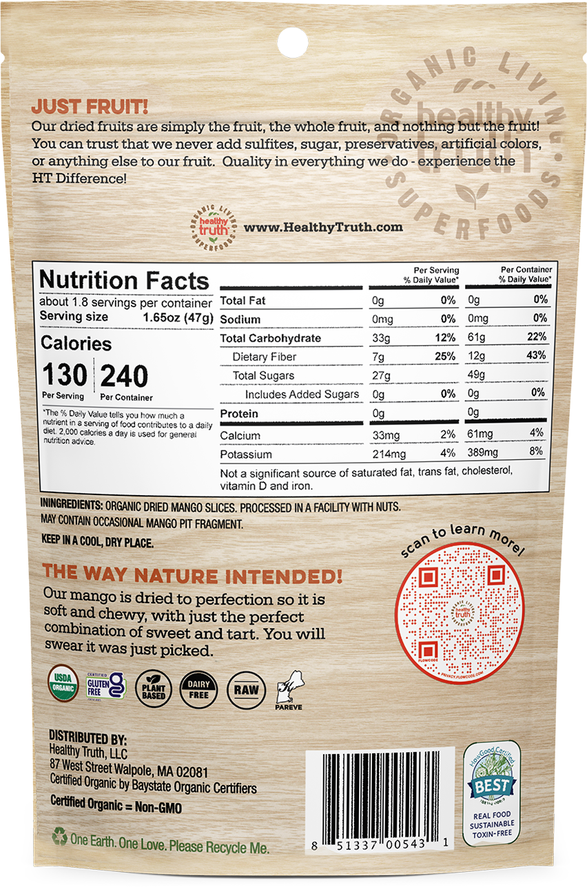 Healthy Truth LLC - Wholesale Dried/Dehydrated Fruit - Dried Mango1