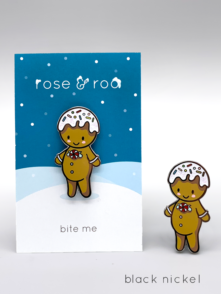 rose & roo - Wholesale Lapel Pin/Button - Bite Me Enamel Pin1