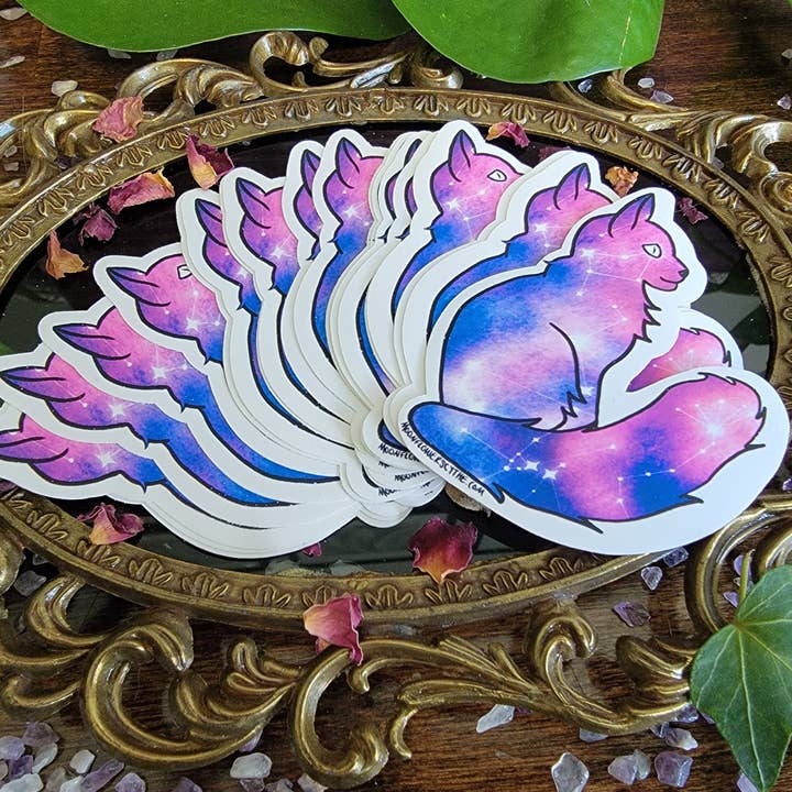 Pegatina Cosmic Cat para venta al por mayor de Moonflower Scythe
