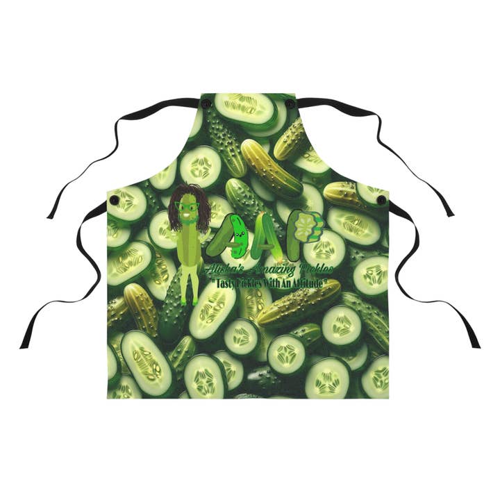 Grembiule per Amanti dei Cetriolini, Grembiule da Cucina, Regalo per Amanti del Cibo, Regalo da Cucina, Grembiule Personalizzato, Grembiule da Chef per la vendita all'ingrosso da parte di Aliska's Amazing Pickles