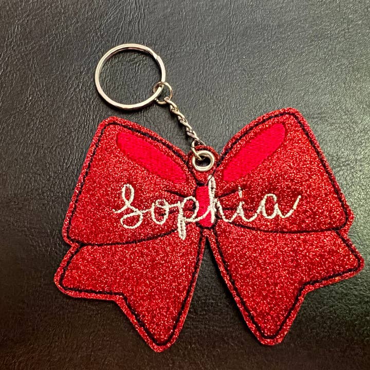 Embroidered Cheer keychain keyfob for wholesale by Dream It Custom