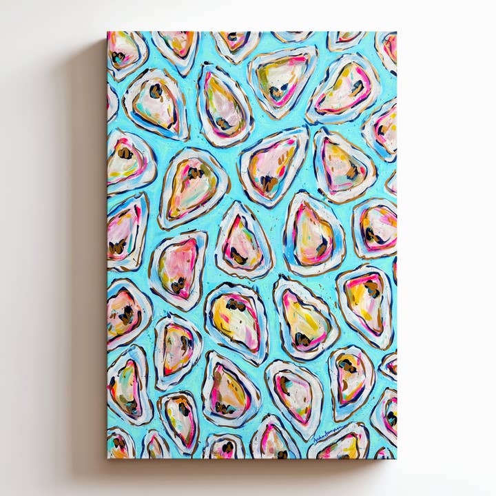 Ostron 2 Canvastryck - Kustnära Nautisk Strand Fiskkonst Målning för wholesale av Audra Style