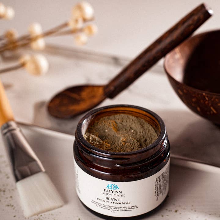 Brynn Body Care - Wholesale Skincare face mask - REVIVE Face Mask/Exfoliant for oily, blemish-prone skin1