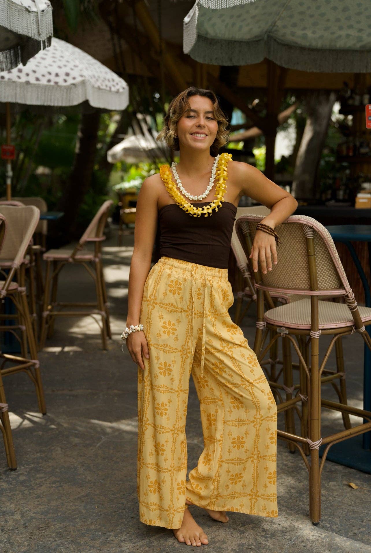 EHA Culture - Wholesale Pants - Women's - Pua Kenikeni Glow Hoa Pants0