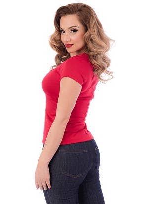 Steady Clothing - Wholesale T-Shirt - Women's - Sophia Top in Red1