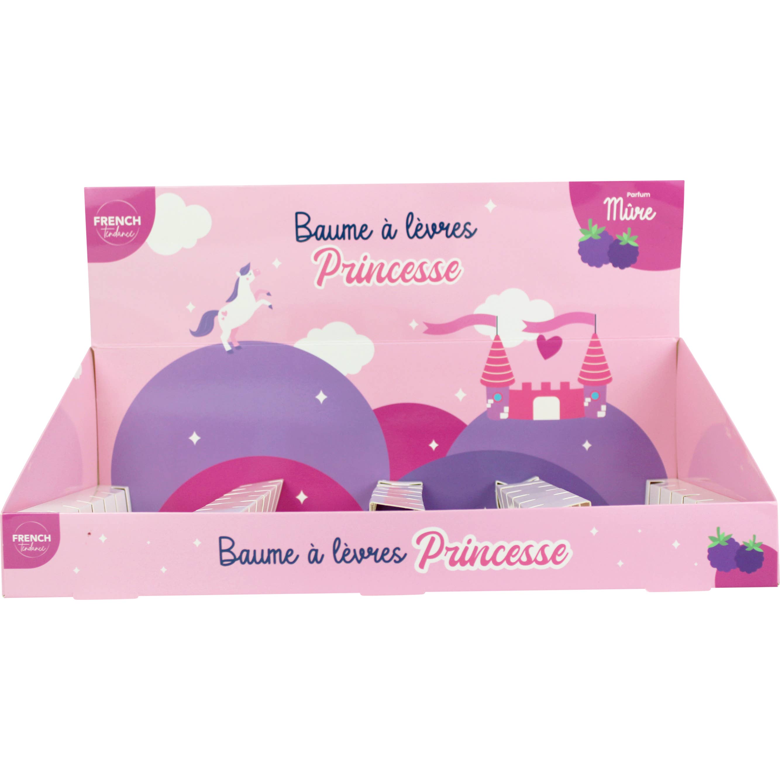 FRENCH TENDANCE - Vente Baumes à lèvres - Baume à lèvres 3,3 gr -Princesse -  Senteur Mûres2