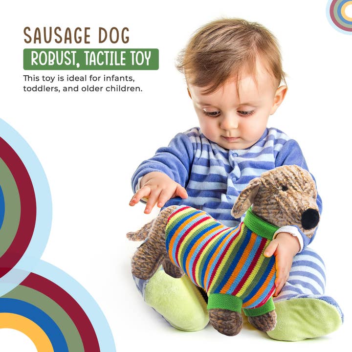 Best Years Ltd – wholesale Stuffed/plush toy – Kids & baby – Knitted Sausage Dog Plush Toy