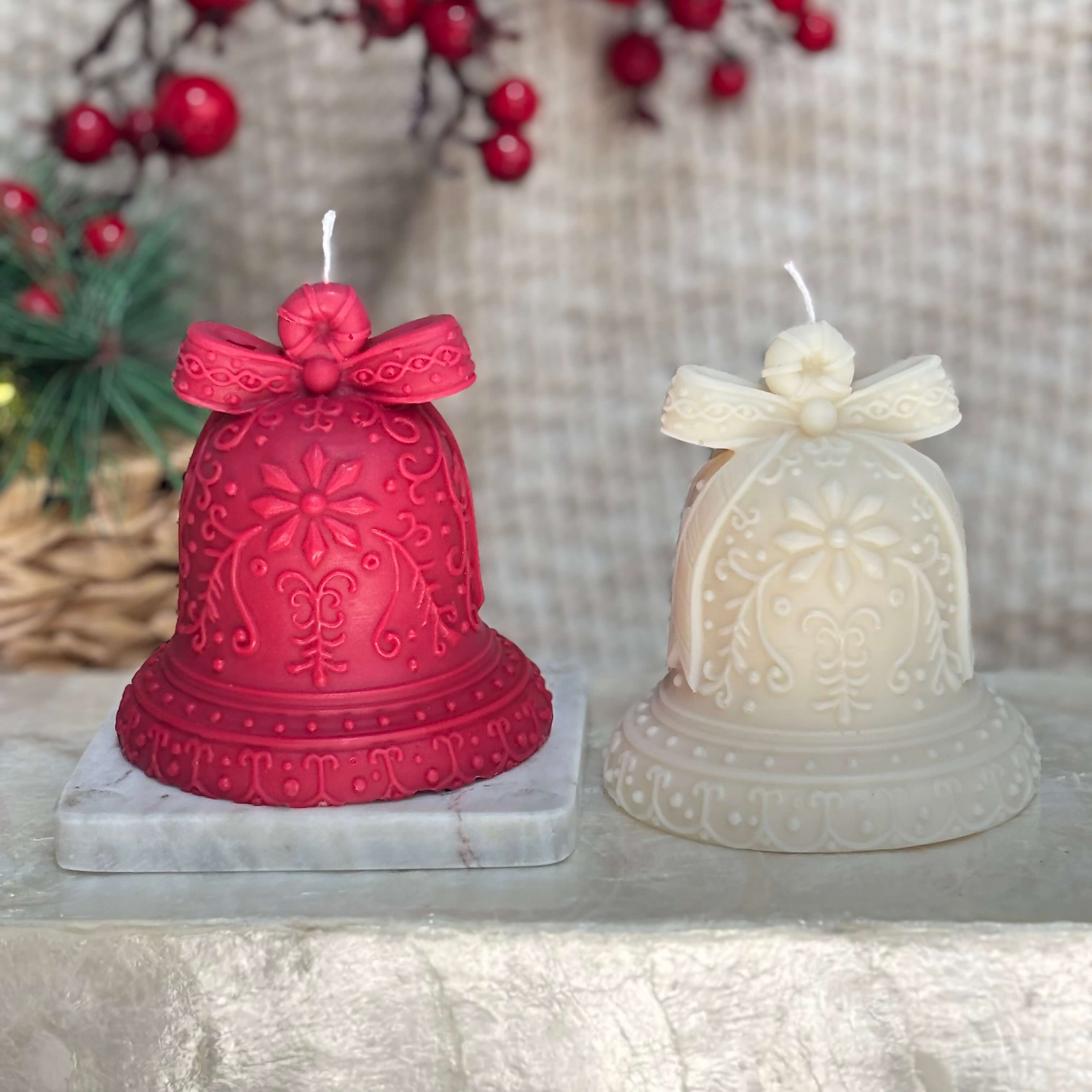 OH MY BOX - Wholesale Pillar Candle - Christmas Bell Candle | Festive Holiday  Decor9