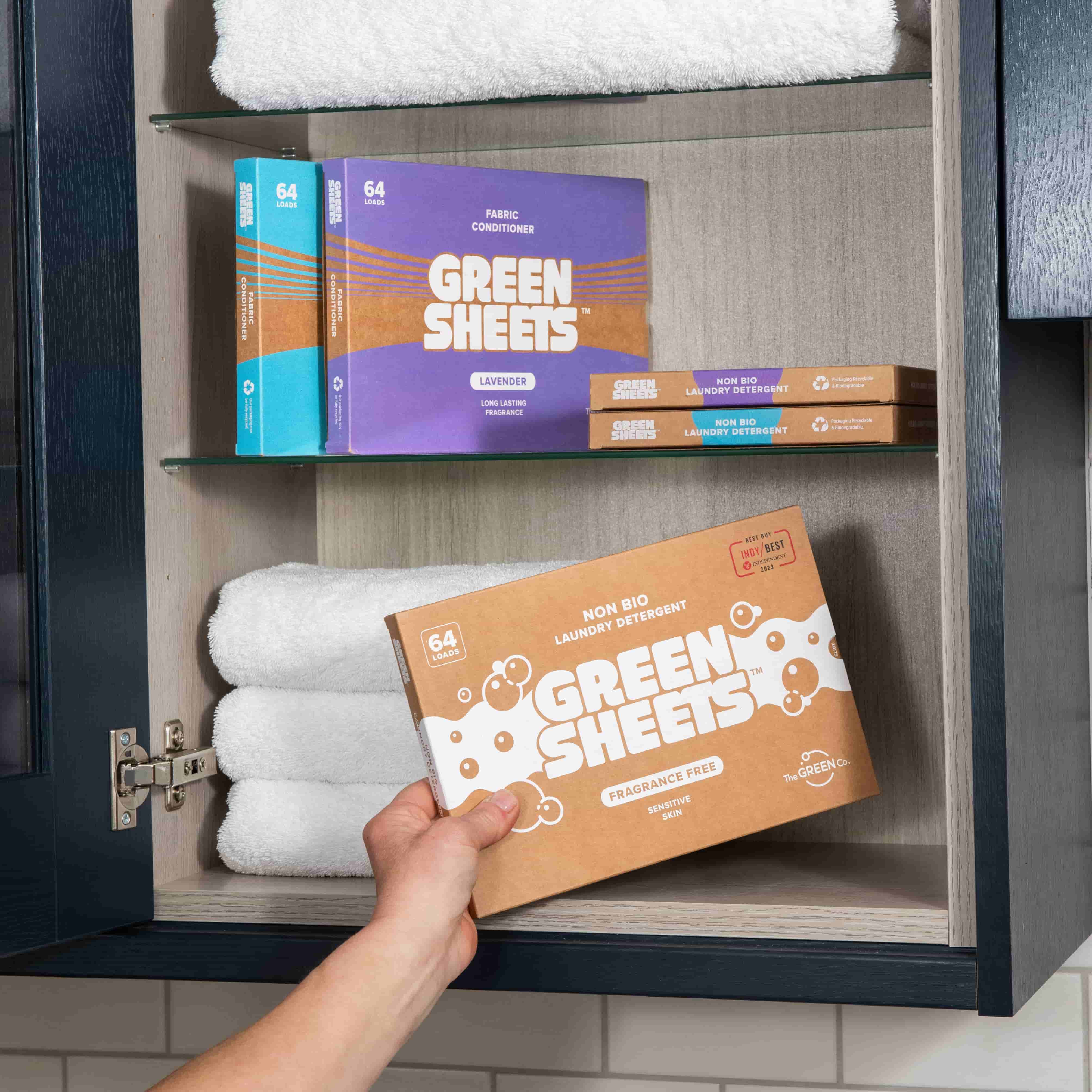 The Green Company – Großhandel Waschpulver/-kapseln – Eco-Waschmittel GreenSheets™ – kraftvolle, nicht-bio Waschpulver-Tücher5