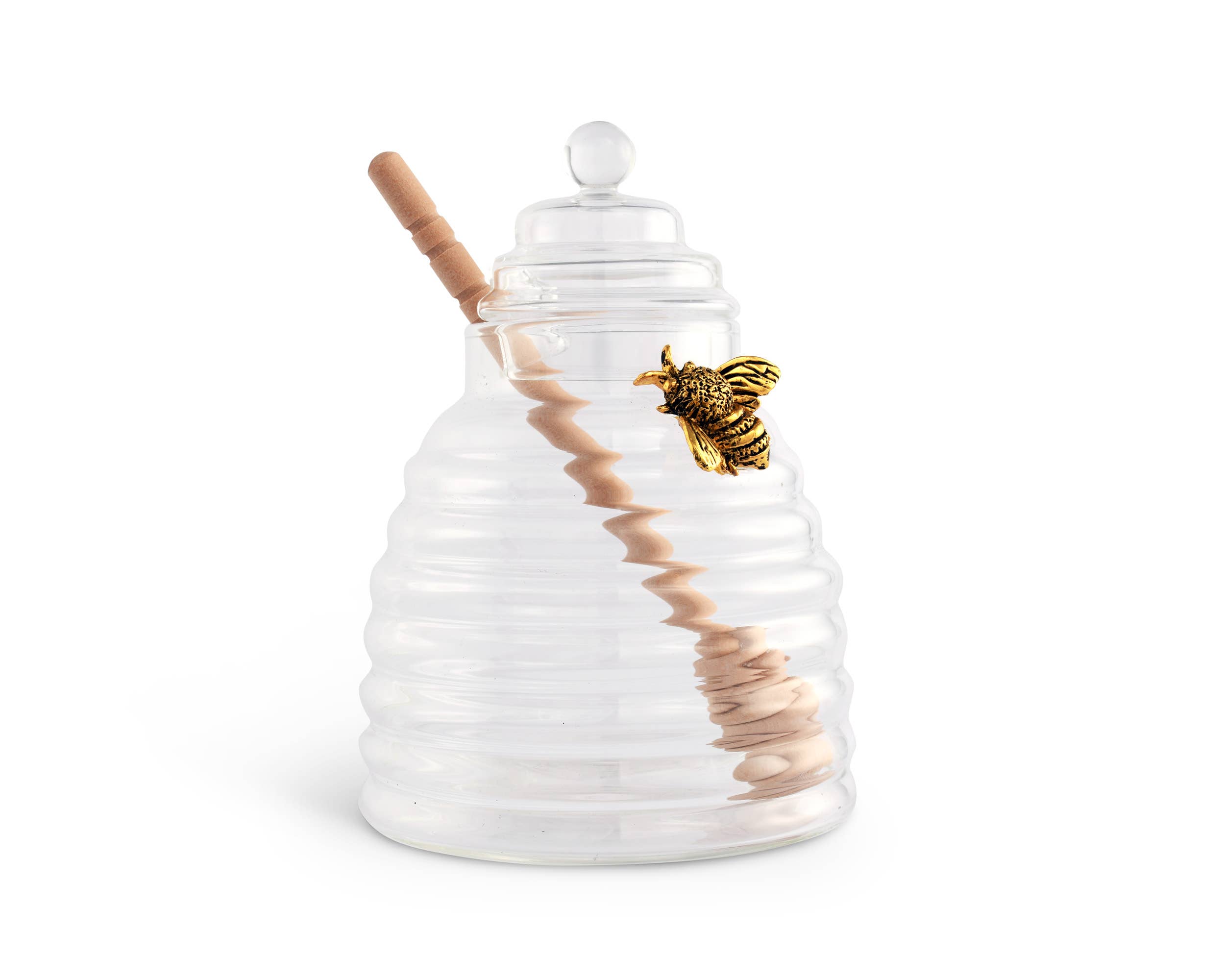 Arthur Court - Wholesale Honey Pot - Gold Bee Honey Jar with Dipper1