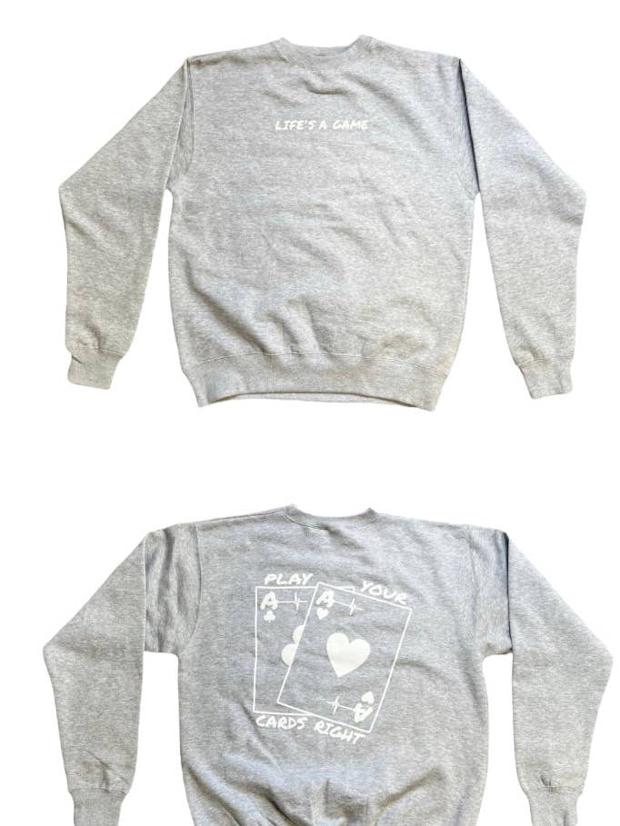 POCKET ACES CREWNECK for wholesale by LIFE'S A GAME
