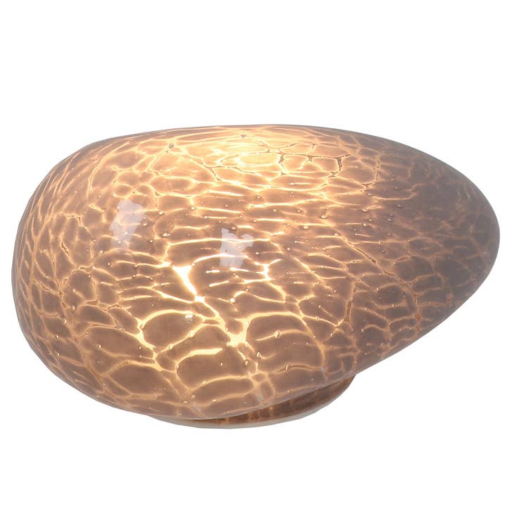 Pebble Glow Crackle Lamp Grey Large for wholesale by Joe Davies