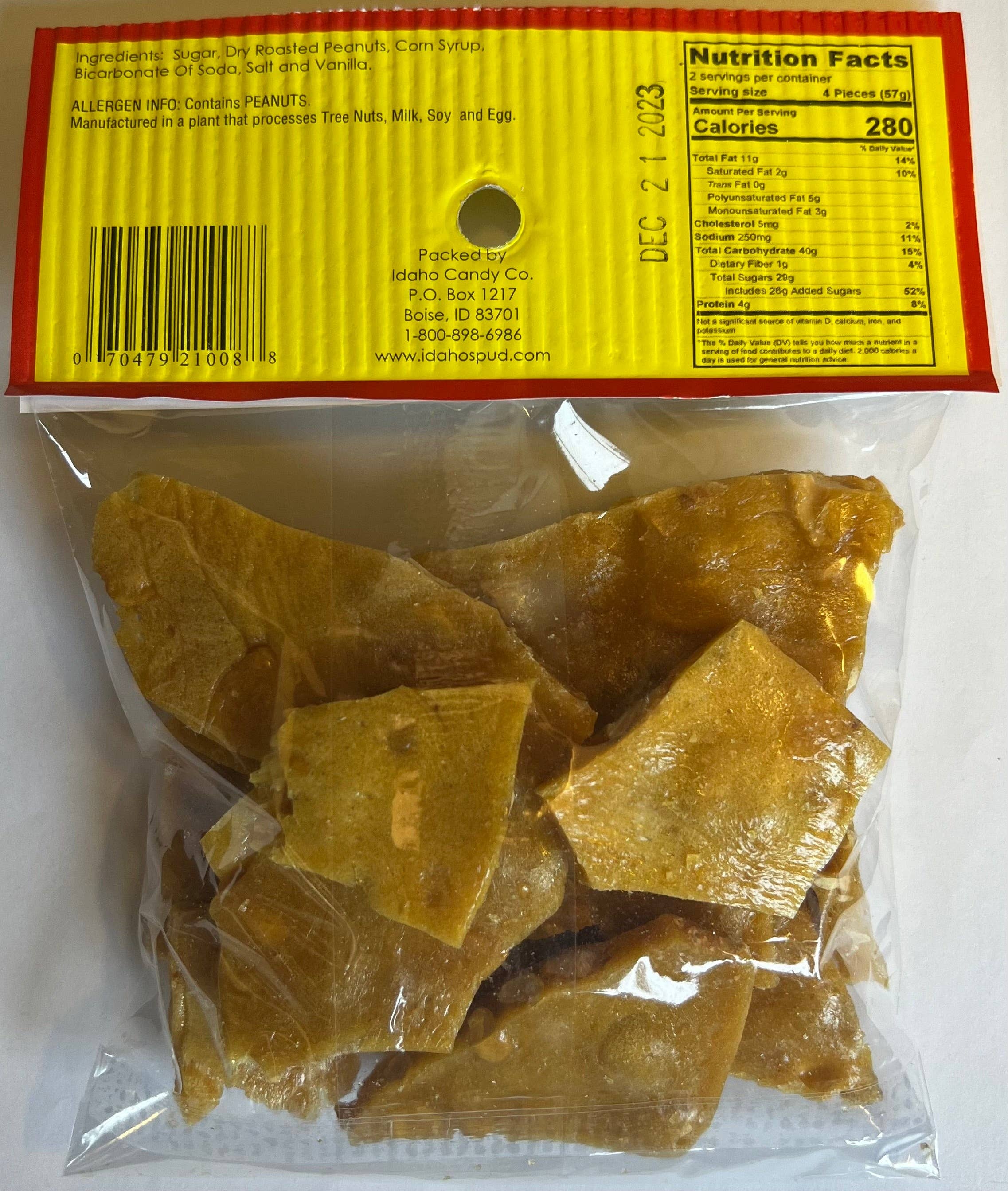 Idaho Candy Co. - Vendita all'ingrosso Croccante  - Croccante di Arachidi - Sacchetto - 113g4