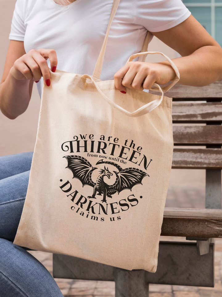 We are the Thirteen From Now Until the Darkness Claims Us Tote Bag | Throne of Glass for wholesale by Narrative Threads