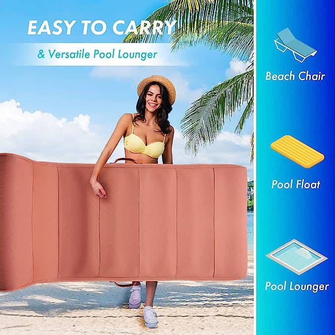 The Wine Savant /  Khen Glassware – Insufláveis por atacado – Espreguiçadeira Inflável Estofada para Piscina - Terracota3