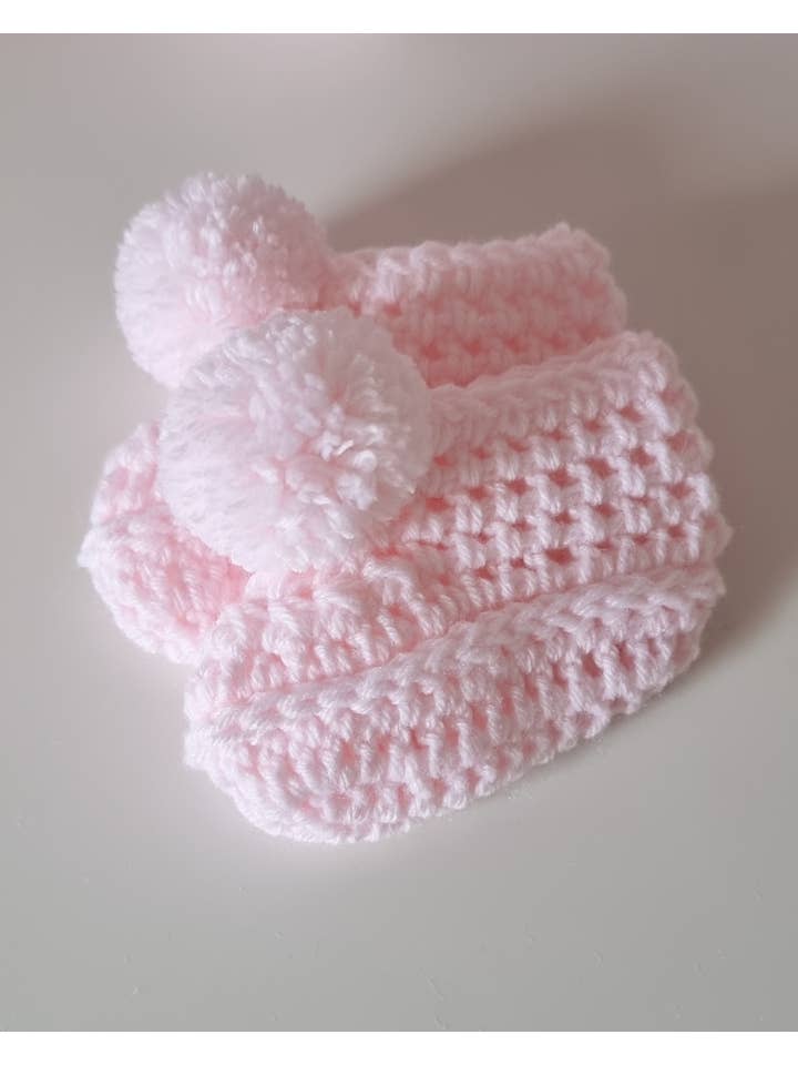 Baby Raspberry - Vendita all'ingrosso Stivaletti - Neonati - Stivaletti con pompon all'uncinetto