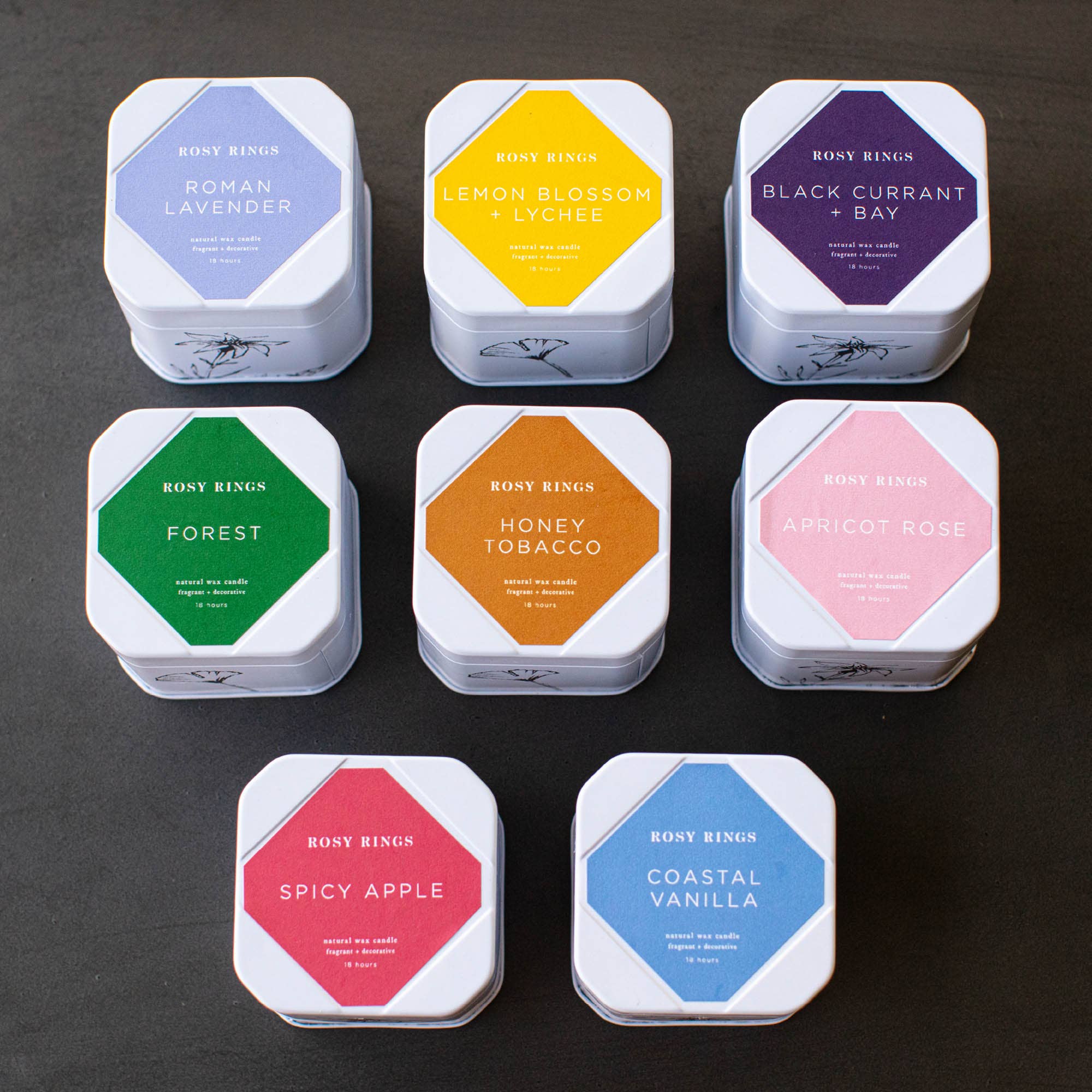 Rosy Rings - Wholesale Travel Candles - Petite Tin Candle - Spicy Apple7