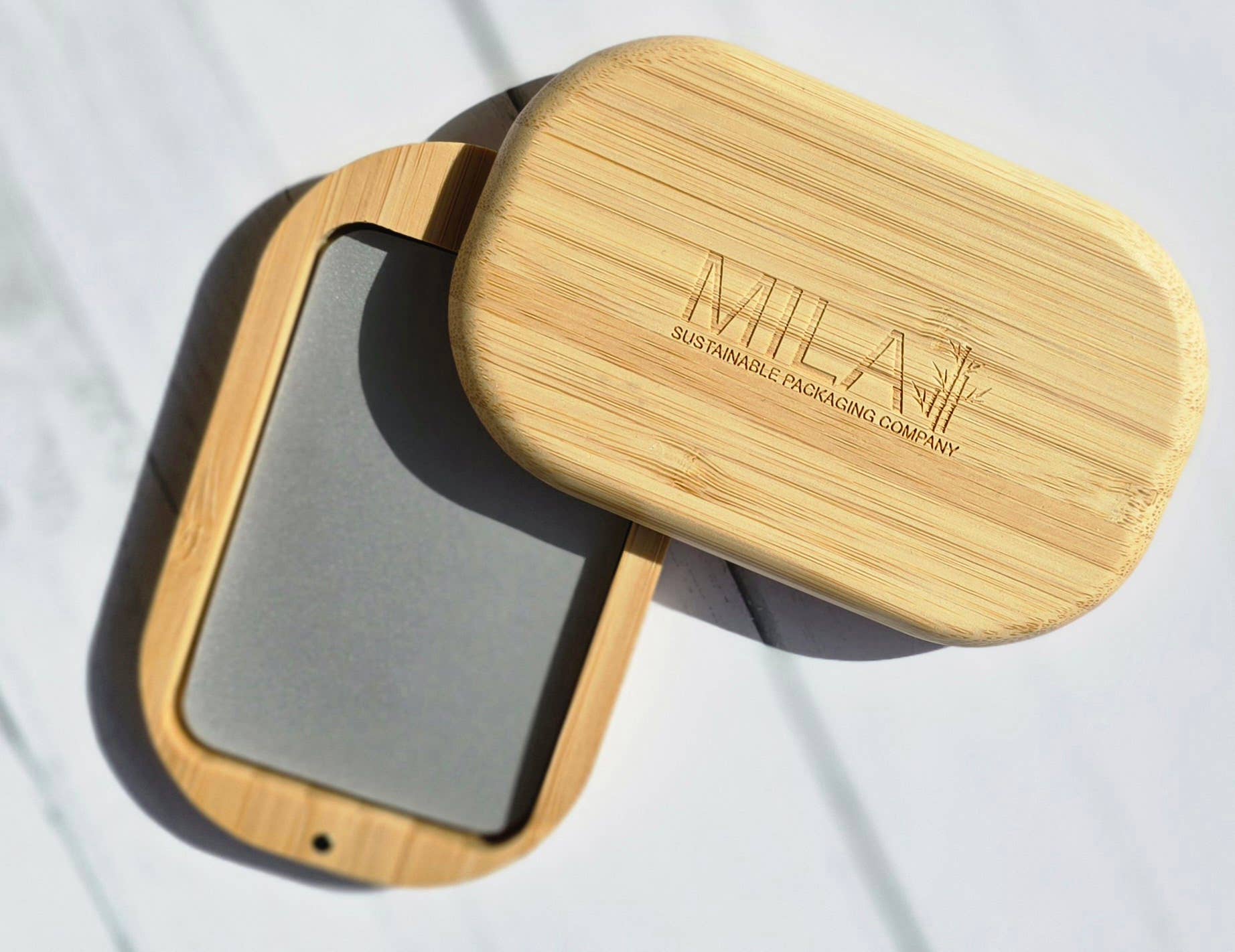 Mila Sustainable Packaging Company - Wholesale Makeup Brush Set - Perfect Try Me Set. Eco-friendly, Magnetic Bamboo2