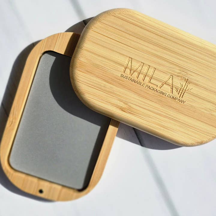 Mila Sustainable Packaging Company - Wholesale Makeup Brush Set - Perfect Try Me Set. Eco-friendly, Magnetic Bamboo2