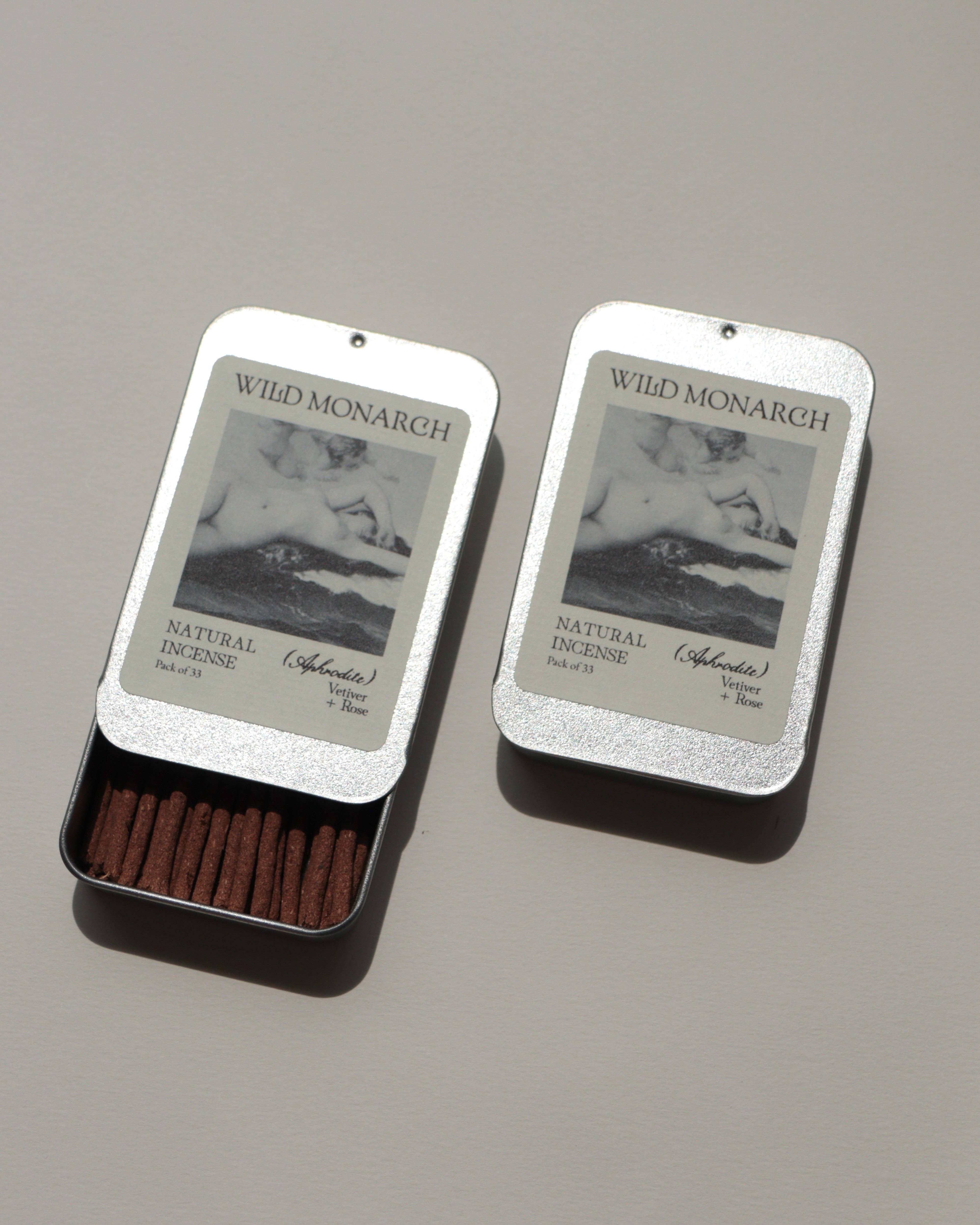 Wild Monarch Incense - Vente Encens - Encens naturel Aphrodite (Vétiver + Rose)2