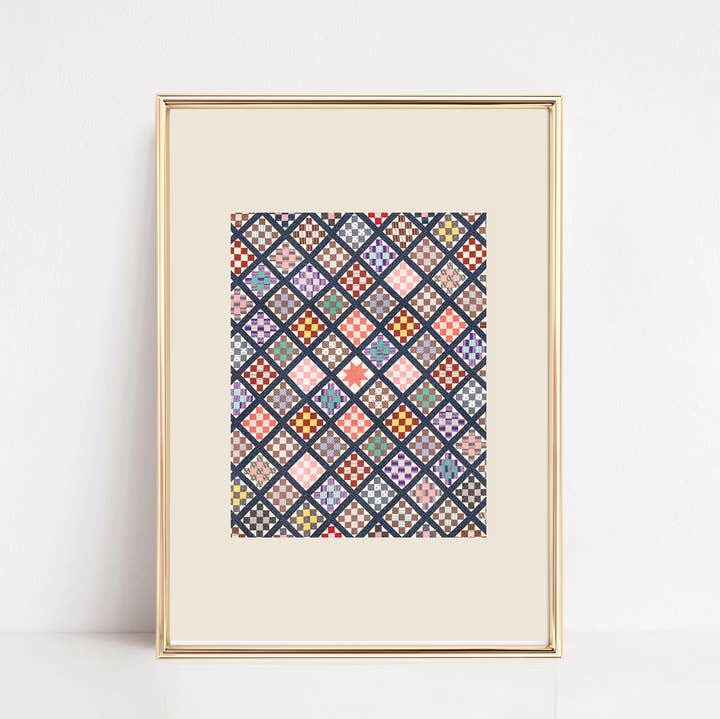 KIKIANDNIM - Wholesale Art Print - Vintage Quilt Textile Wall Art Print0