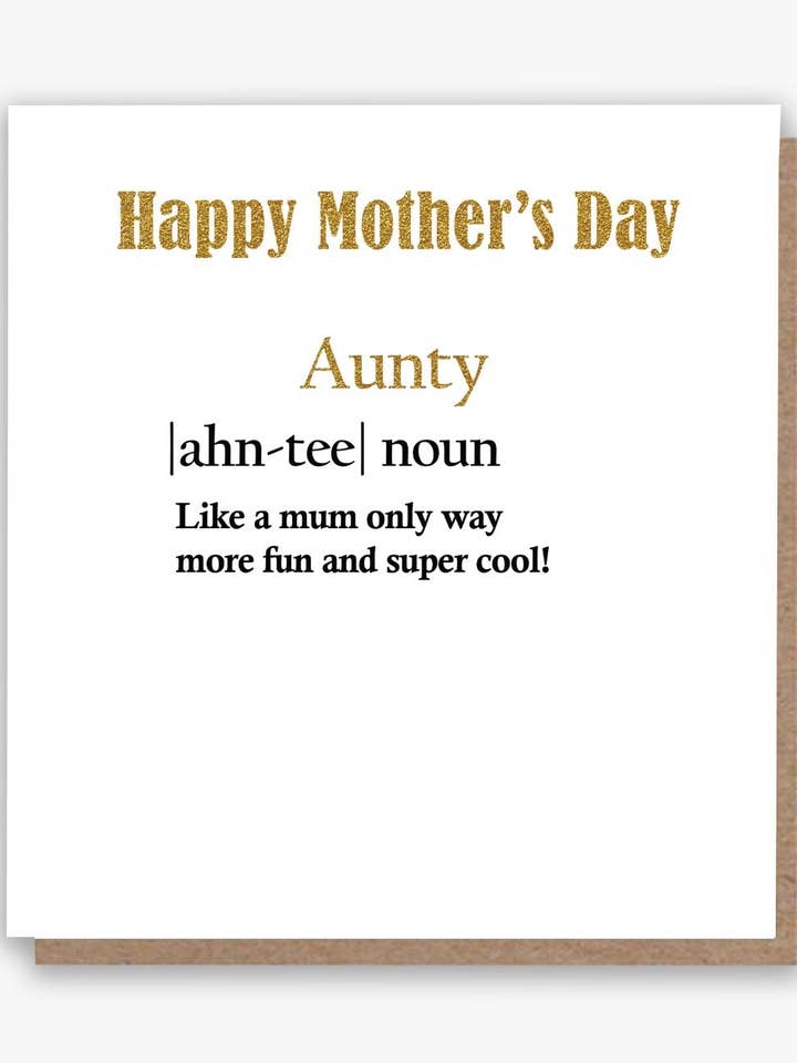Happy Motherβs Day Aunty Card for wholesale by All Shades