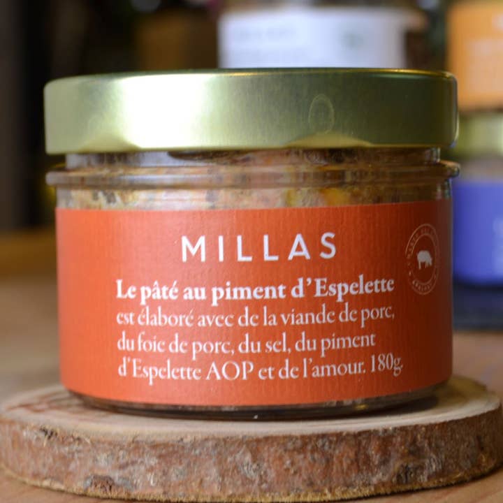 Paté con pimiento AOP de Espelette para venta al por mayor de Charcuterie Millas