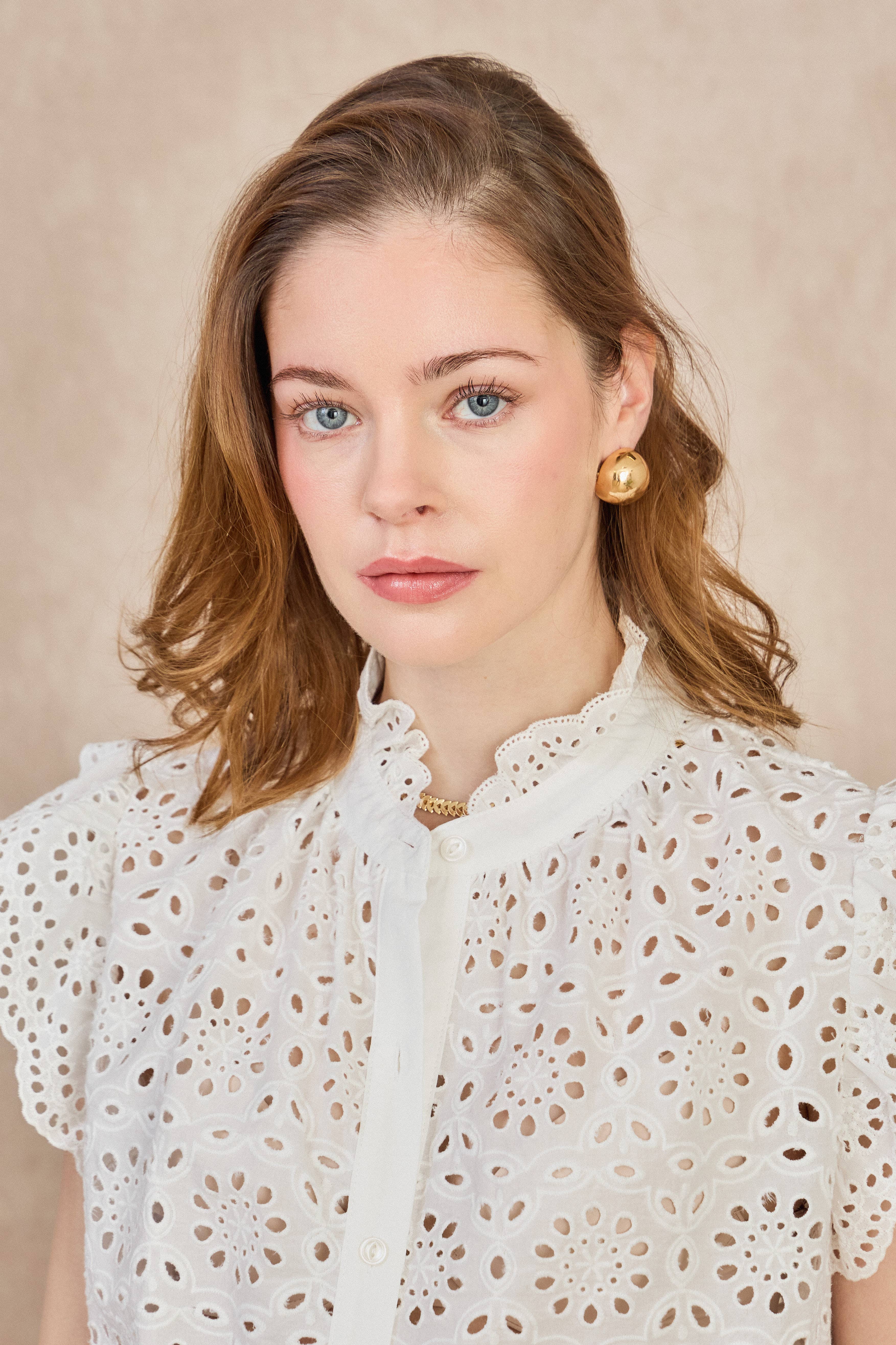 LULUMARY - Venta al por mayor Camisa con botones - Mujer - Blusa de encaje CH3632