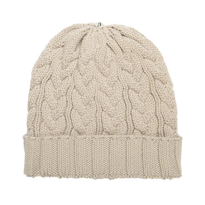 Charlie Cable Hat - Bone for wholesale by Lindo F