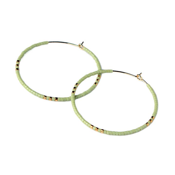 Zoe Hoops LG / Pistachio for wholesale by bluma project