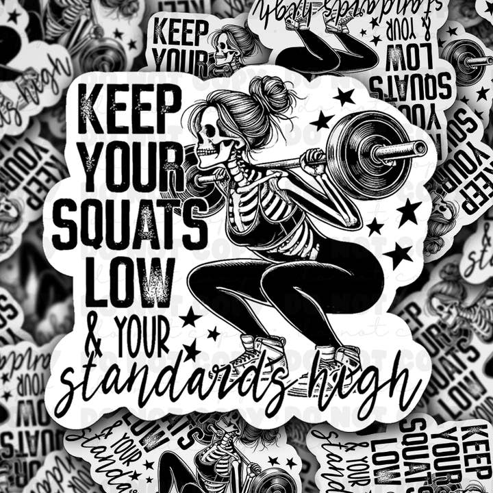 It's Transfer Time - Vendita all'ingrosso Adesivo - DC 1311 Tieni i tuoi squat bassi e gli standard alti - adesivo sagomato0