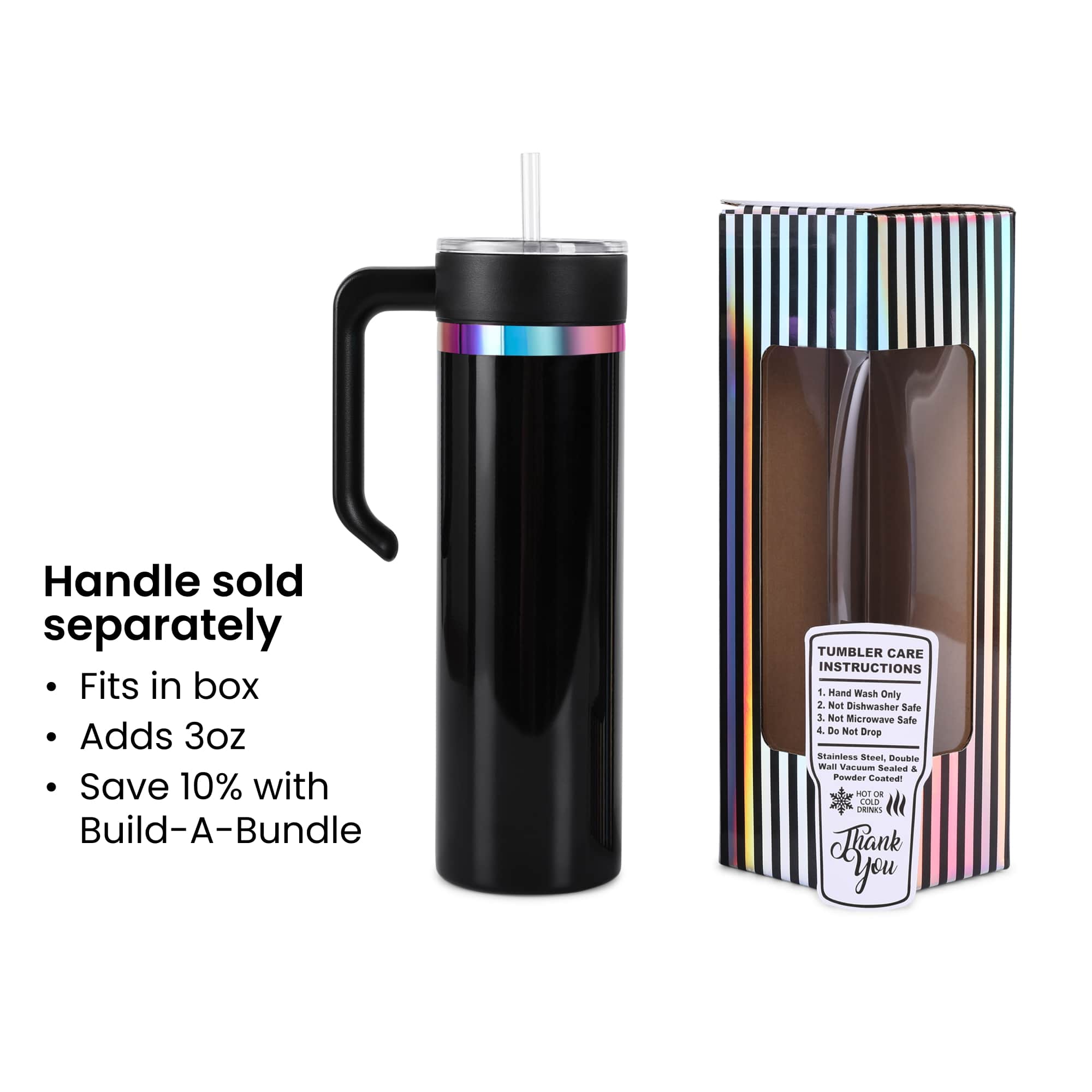 MakerFlo - Wholesale Insulated mug/tumbler - 20oz Skinny Rainbow11