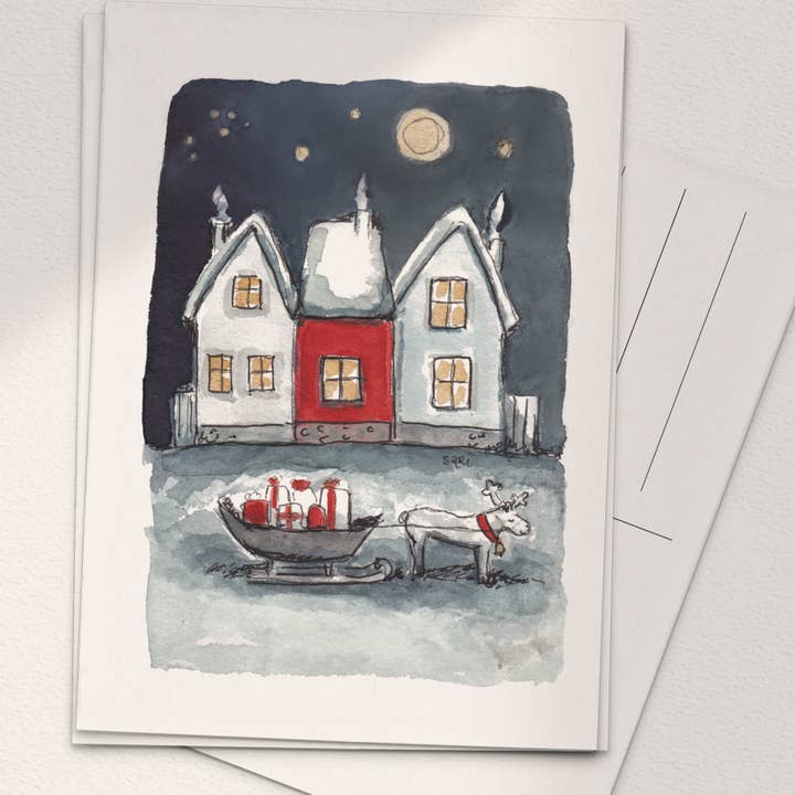 Trineo bajo las estrellas para venta al por mayor de Sari's ArtWork