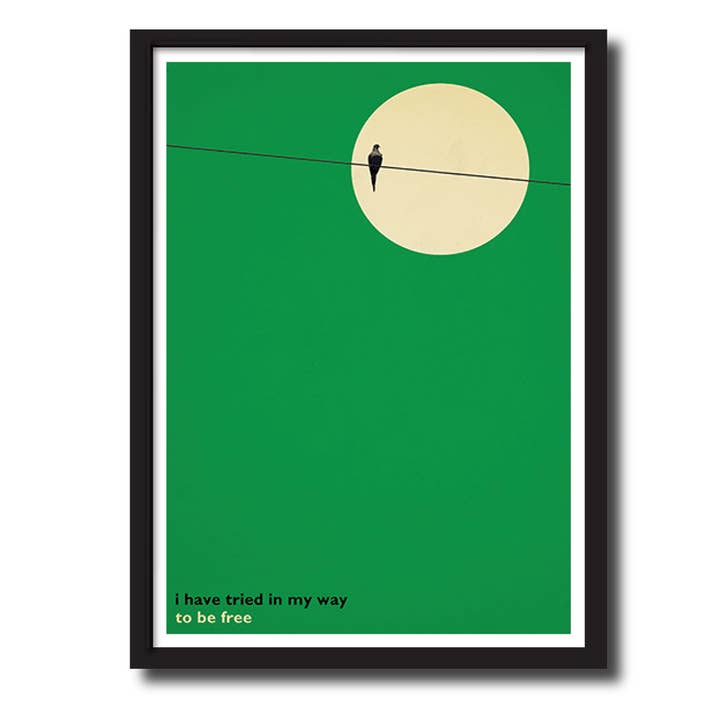Indieprints - Wholesale Art Print - Bird on a Wire art print, inspired by the Leonard Cohen song
