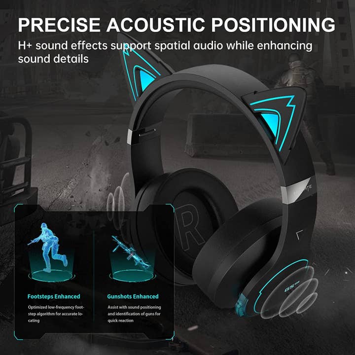 Sixale - Wholesale Headphones - Edifier G5BT CAT Wireless Bluetooth Wired Cat Ear Gaming Headset with Mic