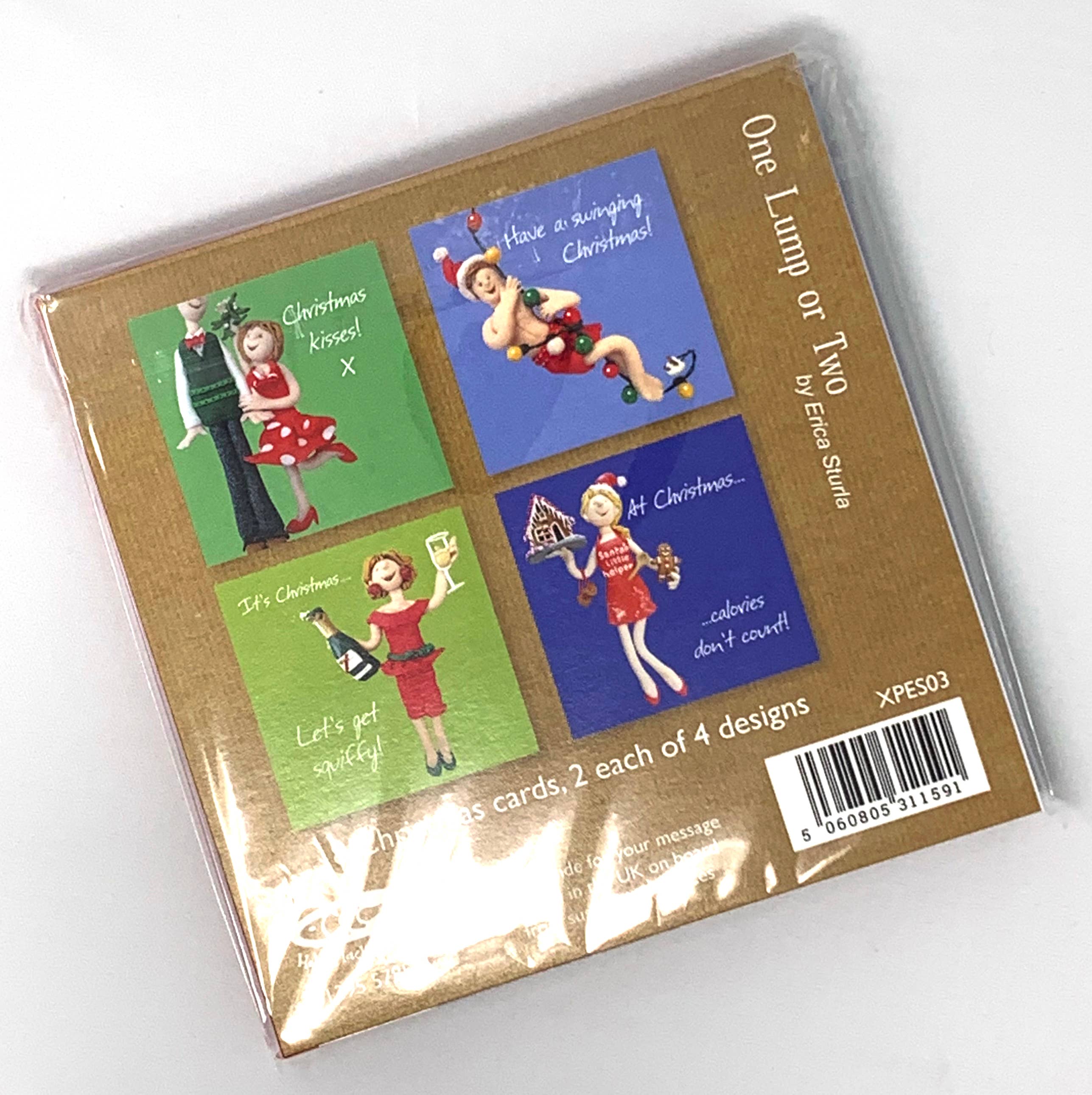 Inky Blue Ltd t/a Holy Mackerel – postal de Natal por atacado – Pacote de Natal - 2 de cada um dos 4 cartões de Erica Sturla1