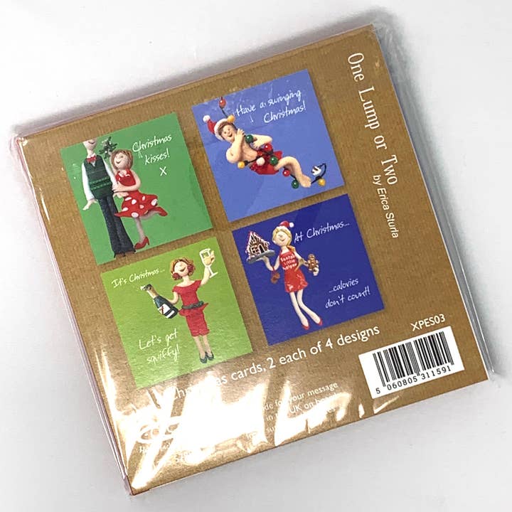 Inky Blue Ltd t/a Holy Mackerel – postal de Natal por atacado – Pacote de Natal - 2 de cada um dos 4 cartões de Erica Sturla1