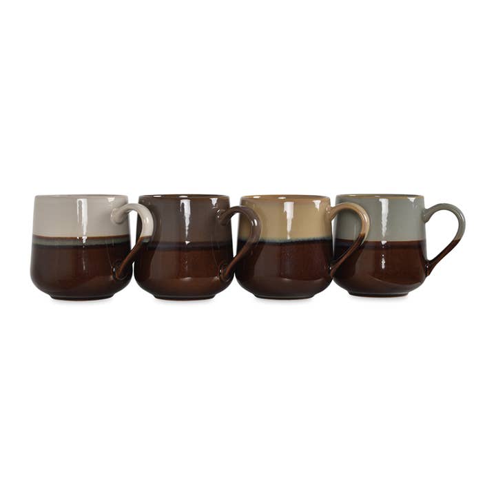 Set of 4 Lion mugs D8.5 H9.5cm for wholesale by Opjet Paris
