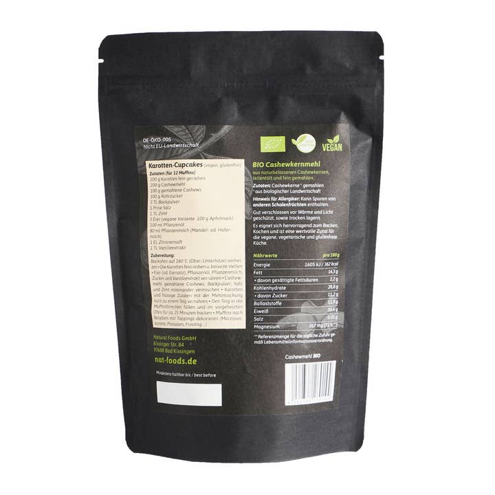 Natfoods GmbH - Wholesale Protein/Superfood Powder - Organic cashew flour, 300g (low fat & high protein)1