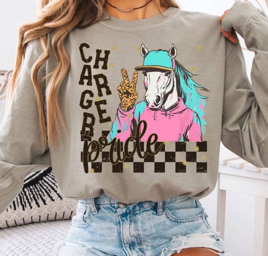 The Lyrical Spirit, LLC - Wholesale T-Shirt (Graphic) - Women's - School Spirit Mascot Pride Sandstone LS CC T-Shirt 13