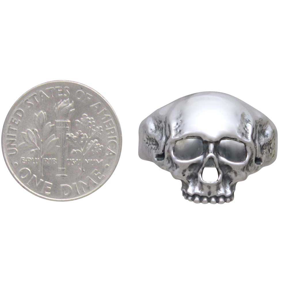Nina Designs - Wholesale Cocktail/Statement Ring - Sterling Silver or Bronze Chunky Skull Ring4