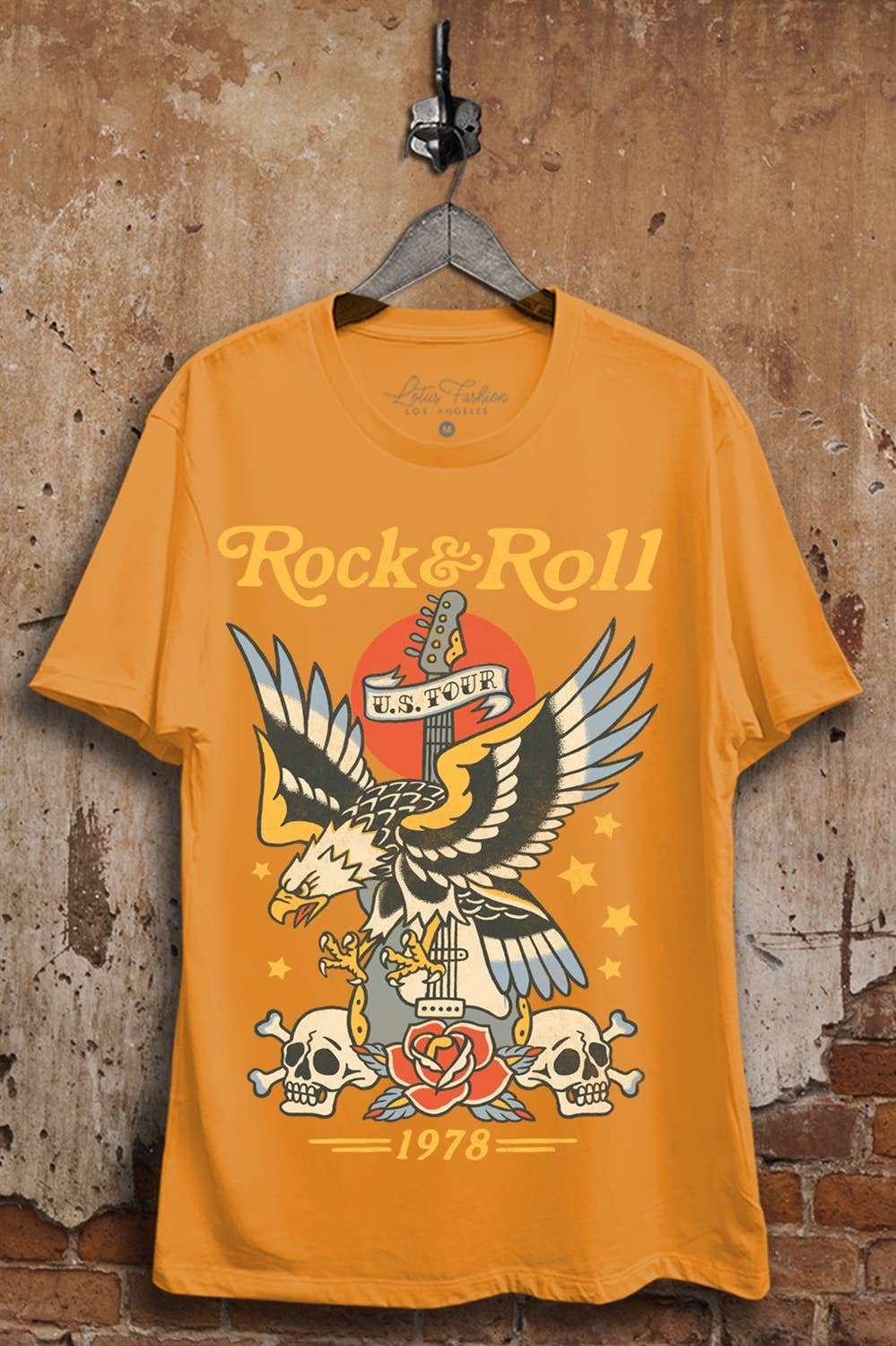 Lotus Fashion Collection - Wholesale T-Shirt (Graphic) - Women's - Rock & Roll Eagle Tattoo Graphic Top5