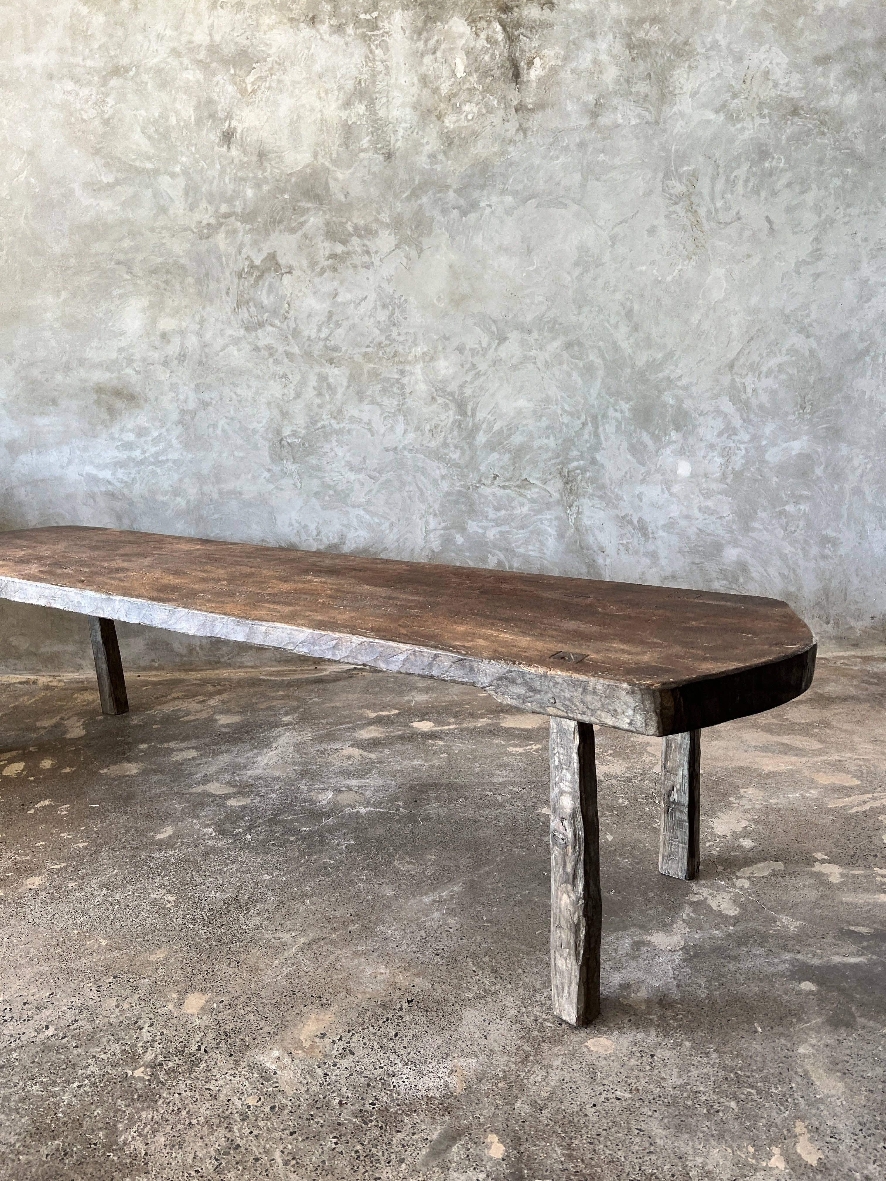 Office Objets - Wholesale Coffee Table - Large round coffee table in antique Asian teak L:2m W:50 H:5027