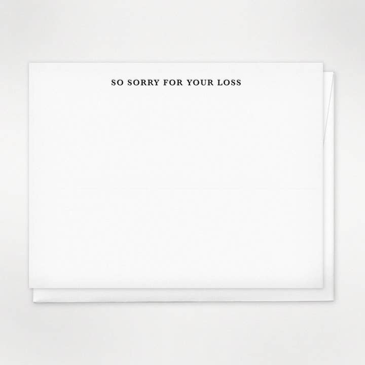 Sorry For Your Loss - Letterpress Boxed Note Sets for wholesale by Huckleberry Letterpress