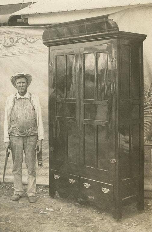 Found Image Press - Wholesale Sticker - Sticker AD-169 Furniture Craftsman with Large Armoire0