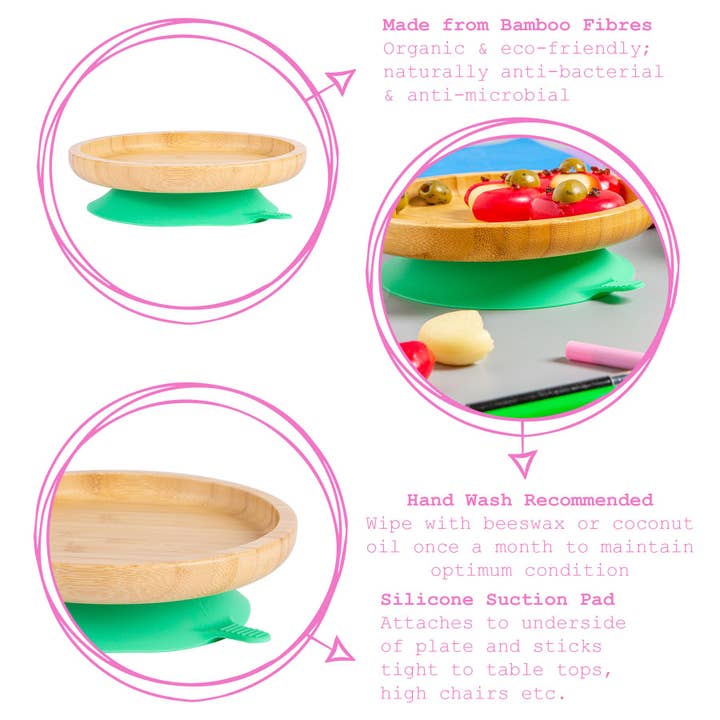 Rinkit Ltd – Engroshandel Middagstallerken – Børn og baby – Lille spisestue børn bambus suge rund plade19