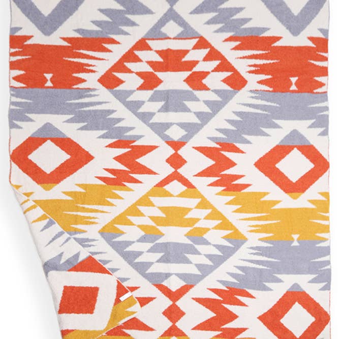 Hana - Vendita all'ingrosso Plaid - Coperta invernale reversibile con motivo tribale1